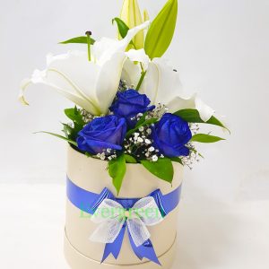 Aranžmani u kutiji – Flower Box – 025 Plave ruže