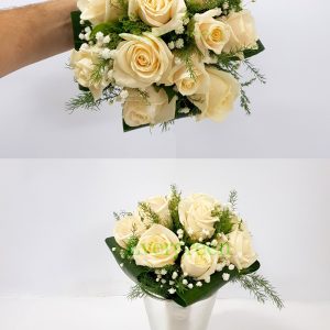 Bidermajer – 008 Bidermajer od belih ruža
