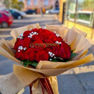 Buket – 100 – Buket od crvenih ruza
